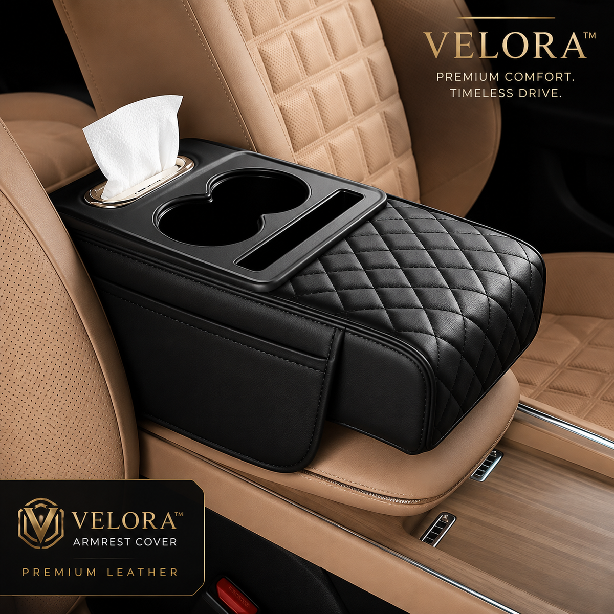 VELORA™ CarLux Armrest Cover